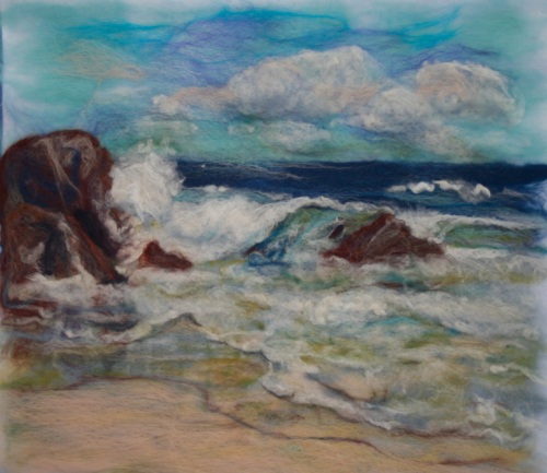 felt painting of west coast of King Island 