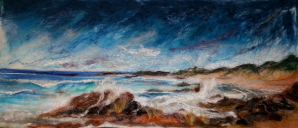 King Island felted painting