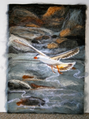 Kelp Gull Wool Art